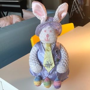 Hand crocheted boy Easter bunny